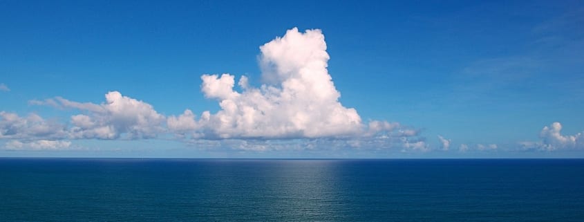 cloud over the ocean